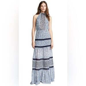 Alexis Blue and White Maxi Dress